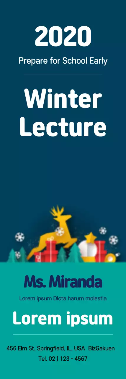 Banner de anúncio de palestra moderna azul