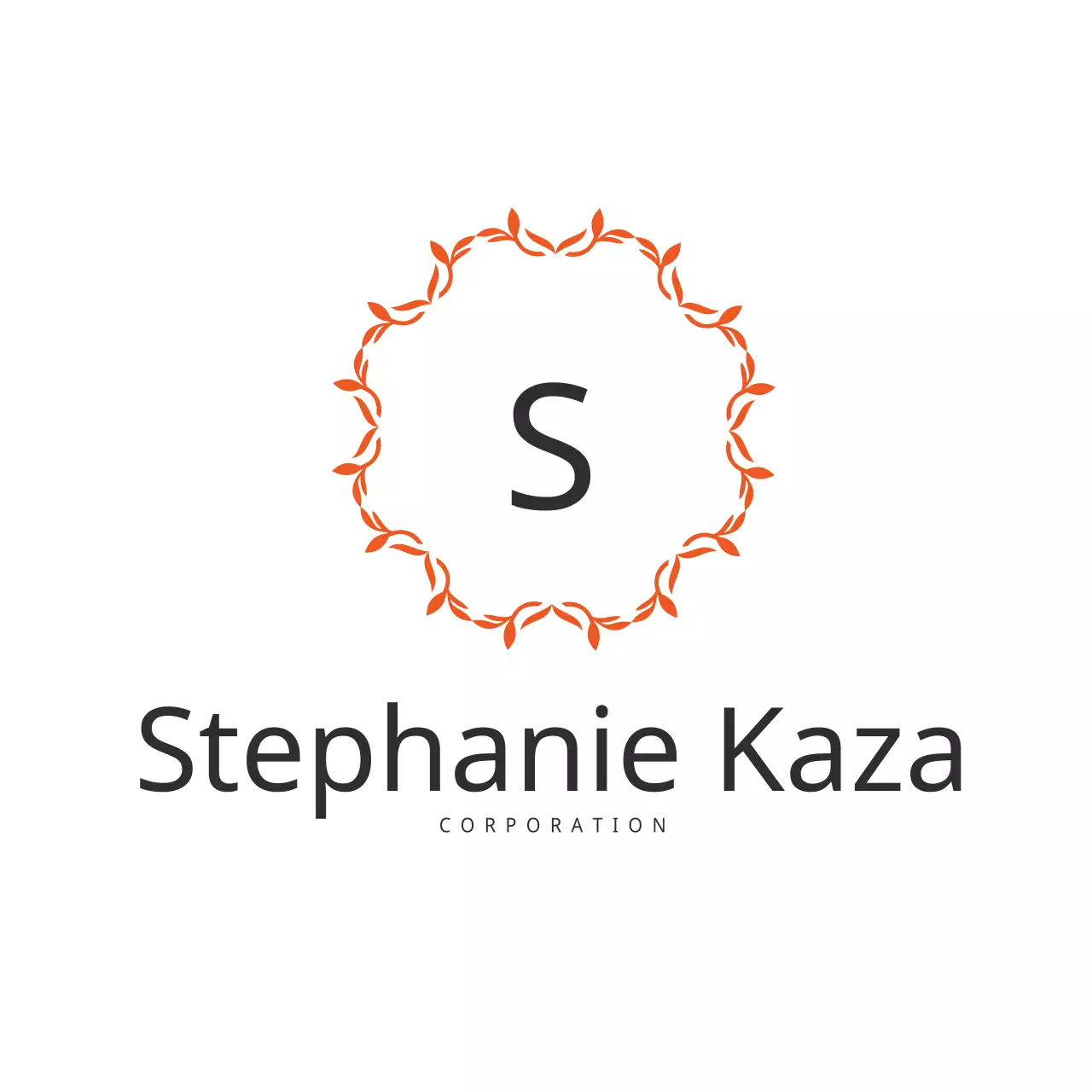 Orange Minimal Business Card Logo