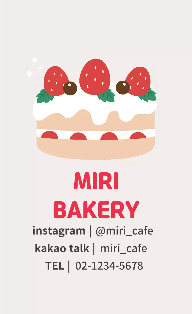 Nhãn nhà hàng dễ thương với hình minh họa màu hồng