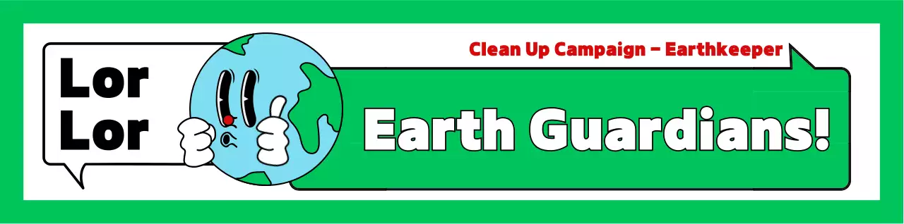 Promote an environmental campaign with a cute green and white illustration of the earth.