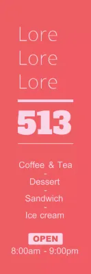 Banner promocional Coral Minimal Café