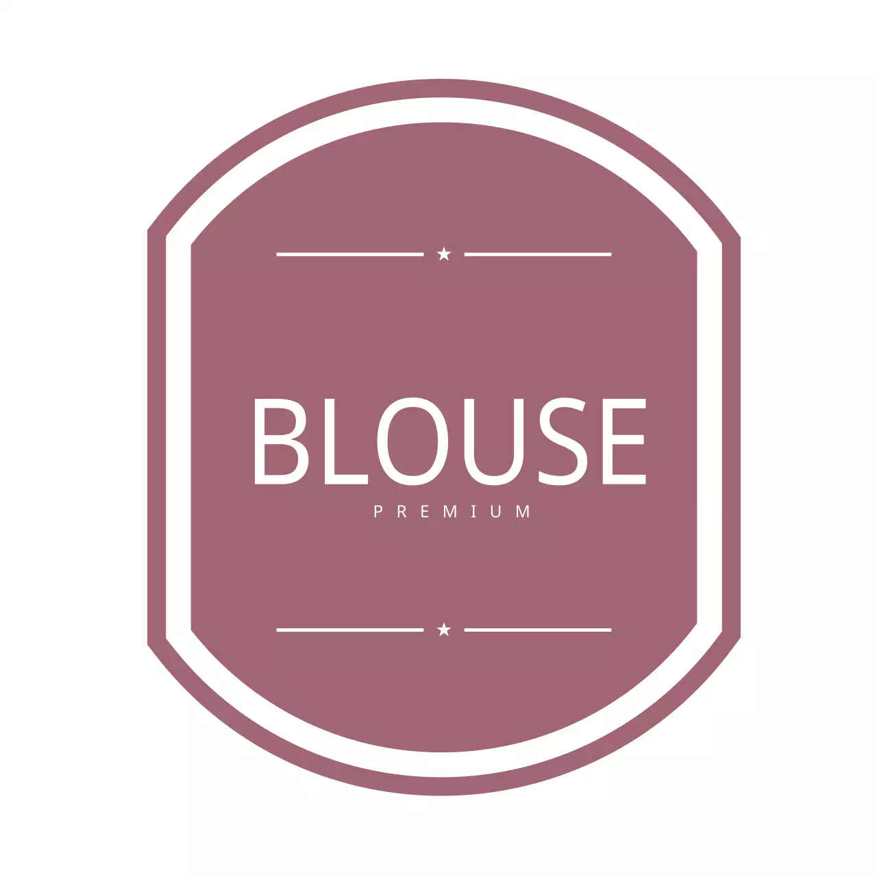 Maroon Simple Fashion Label Logo