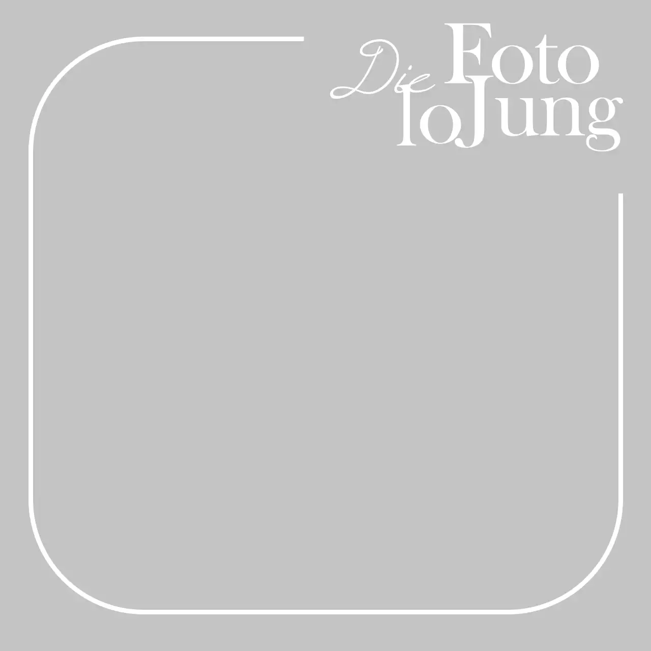 Schlankes Logo mit weißer Fotozone Konzept Handschrift