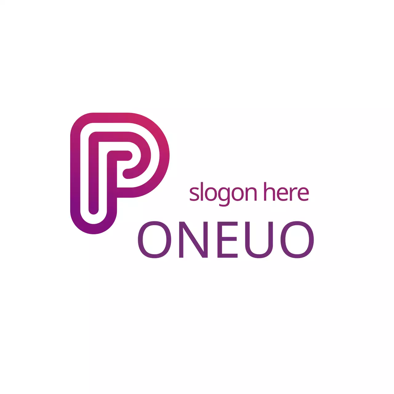 Purple Modern Design Logo