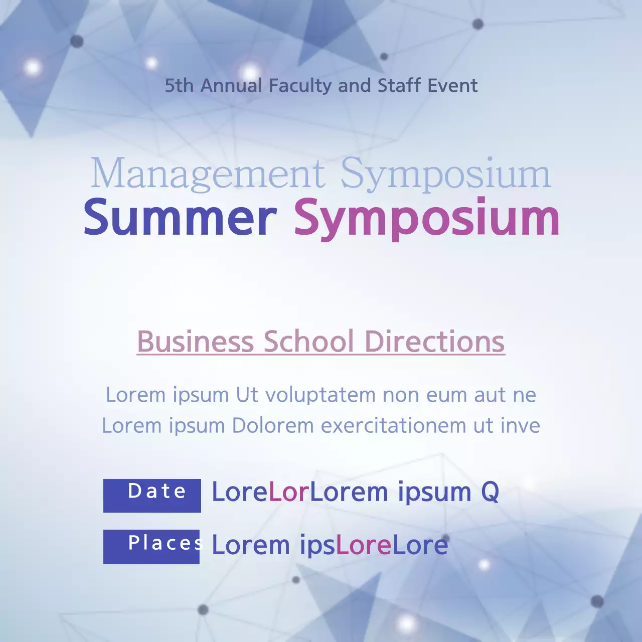 Blue Modern Symposium Announcement Banner