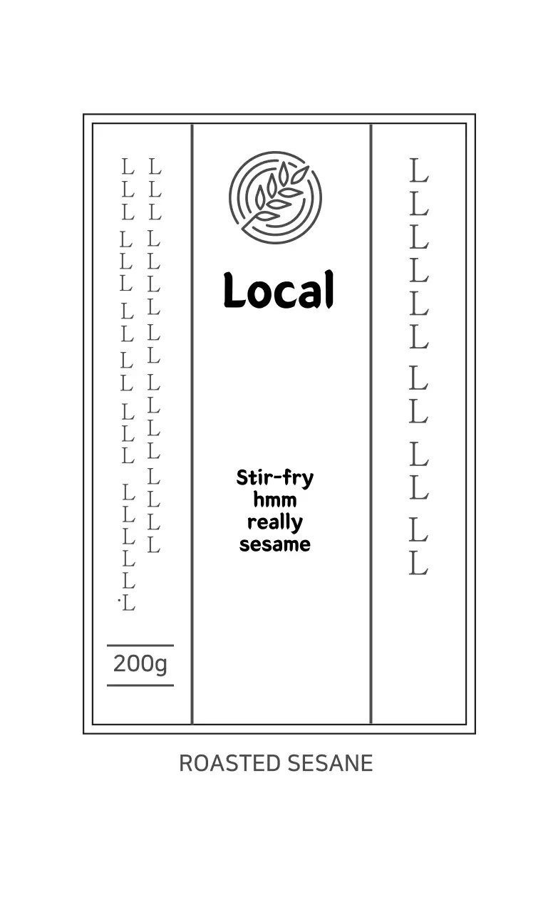 Logo trắng nhãn thực phẩm truyền thống sạch