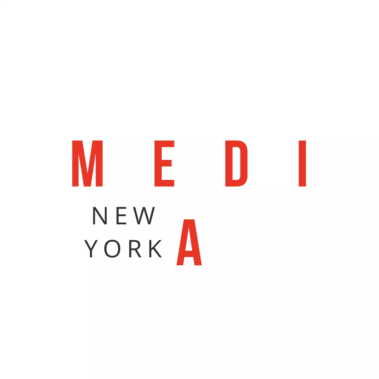 Red Modern Media Advertisement Logo