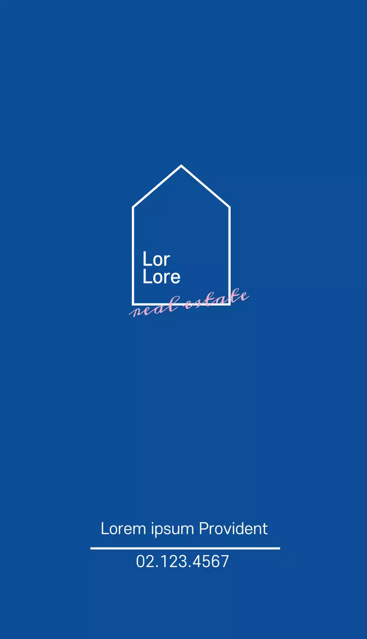 Cartão de visita imobiliário minimalista azul