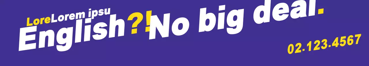Banner de anúncio em negrito roxo