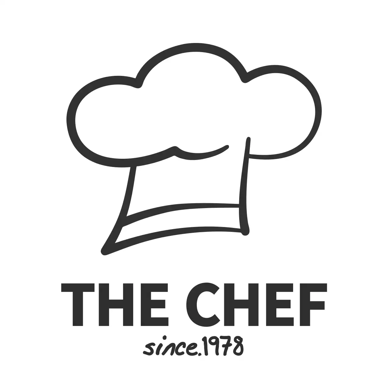 Black Simple Chef Logo
