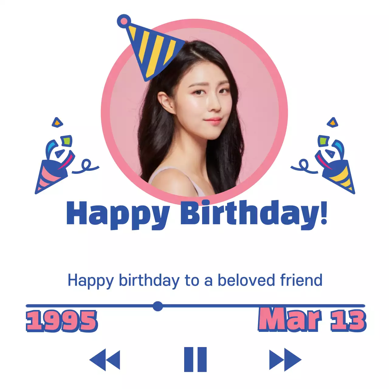 Red Simple Birthday Invitation Banner