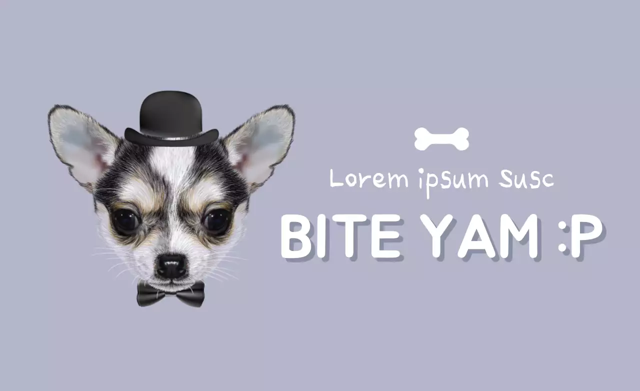 Banner de meme de cachorro cinza em quadrinhos