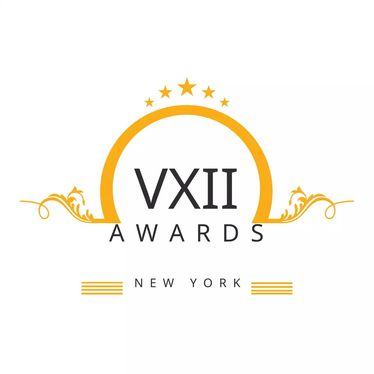 Gold Elegant Awards Announcement Logo