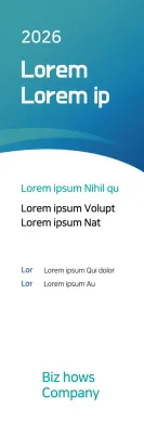 Banner de promoção empresarial moderno azul