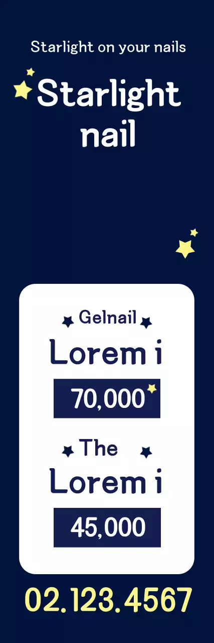 Banner de promoção de unhas modernas da Marinha