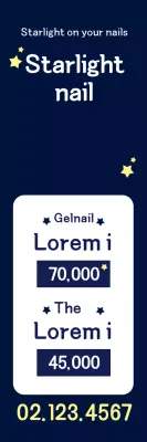 Banner de promoção de unhas modernas da Marinha