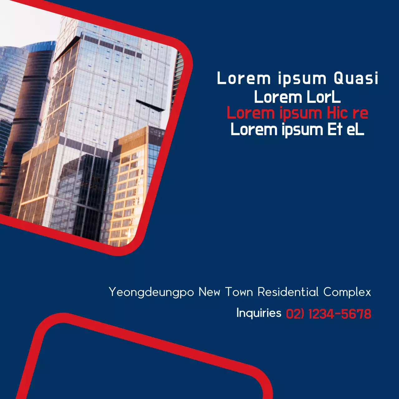 Blue Modern Residential Advertisement Banner