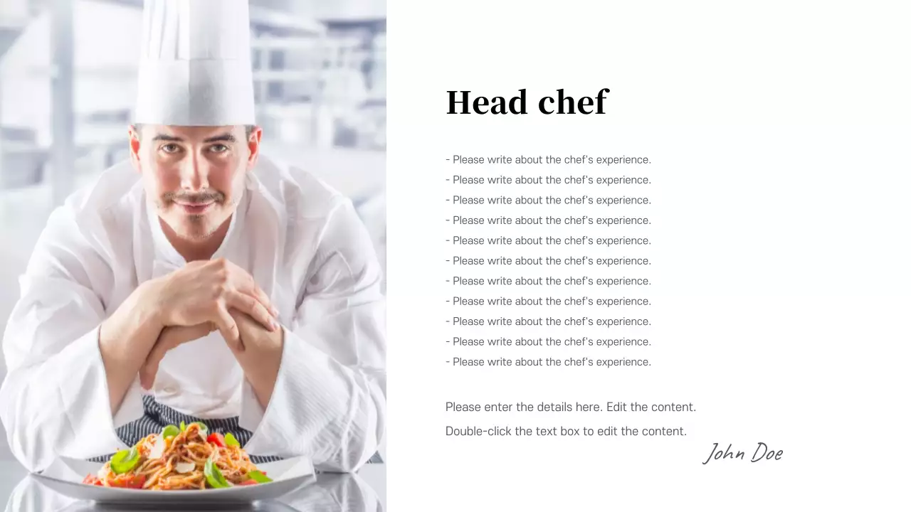 Green Simple Food Presentation