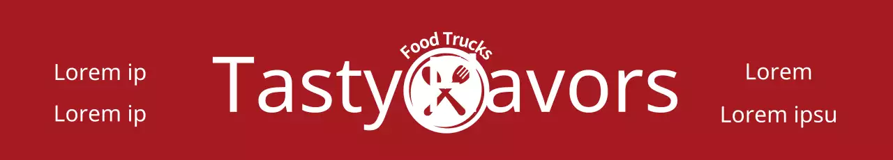 Banner de promoção de alimentos minimalista vermelho