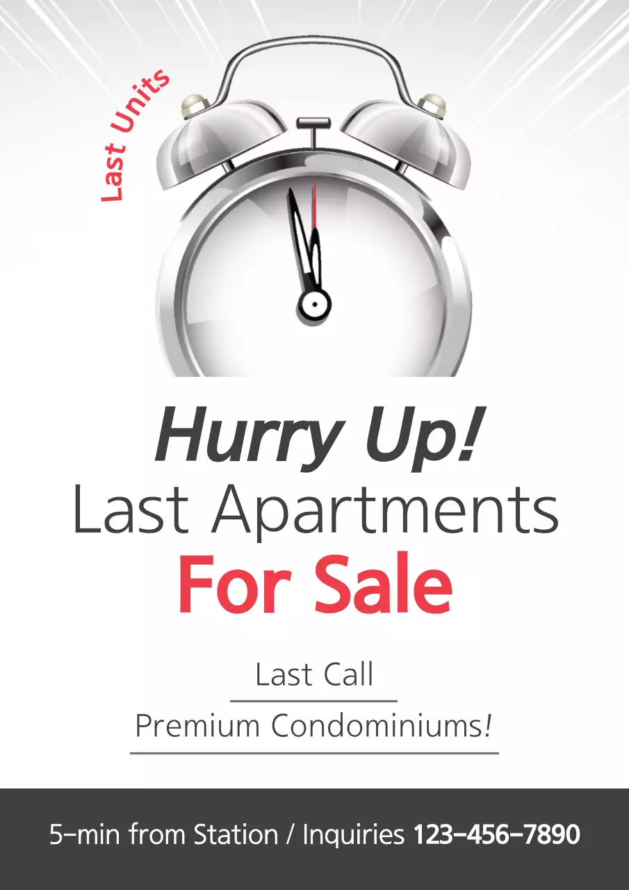 White Modern Apartments Promotion Poster