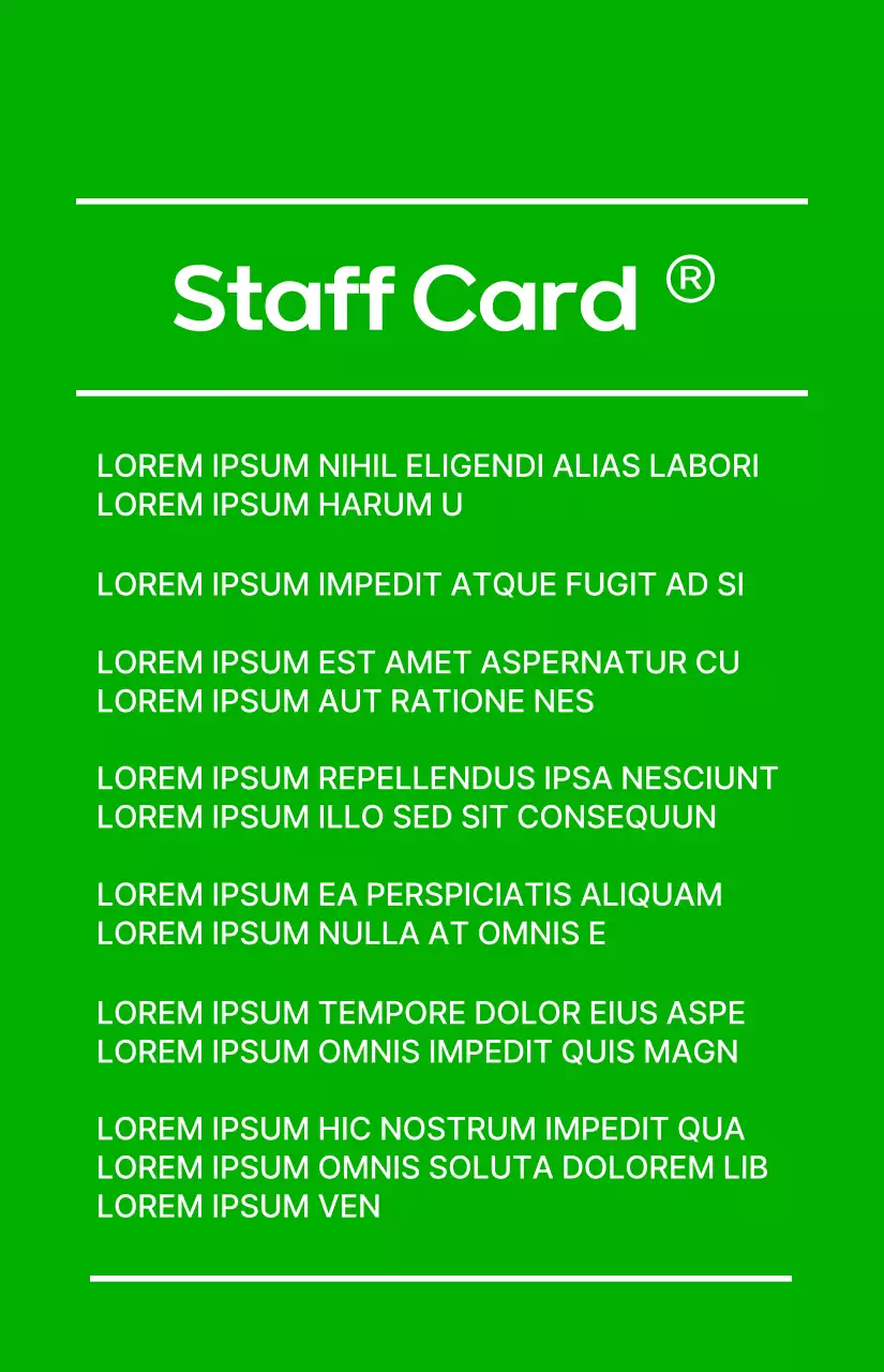 The staff of the Eco Green Life event with the concept of a green and white courier sticker.