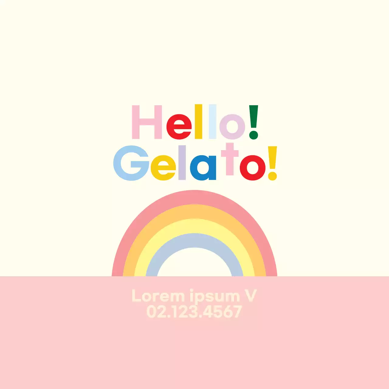 Promosikan kafe Anda yang lucu dengan huruf berwarna-warni