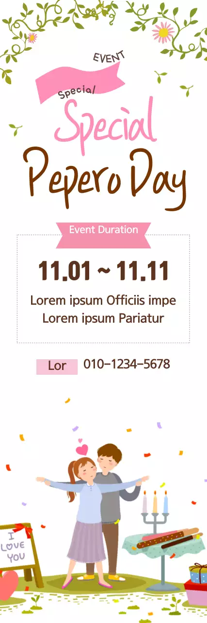 Banner de promoção de celebração elegante rosa