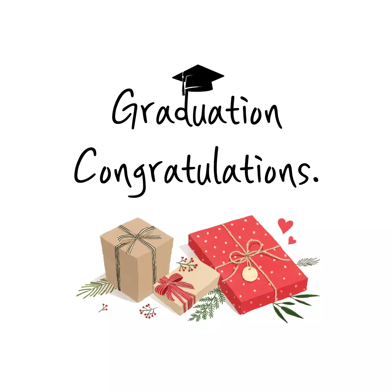 Spanduk Ucapan Selamat Wisuda Sederhana Warna Merah