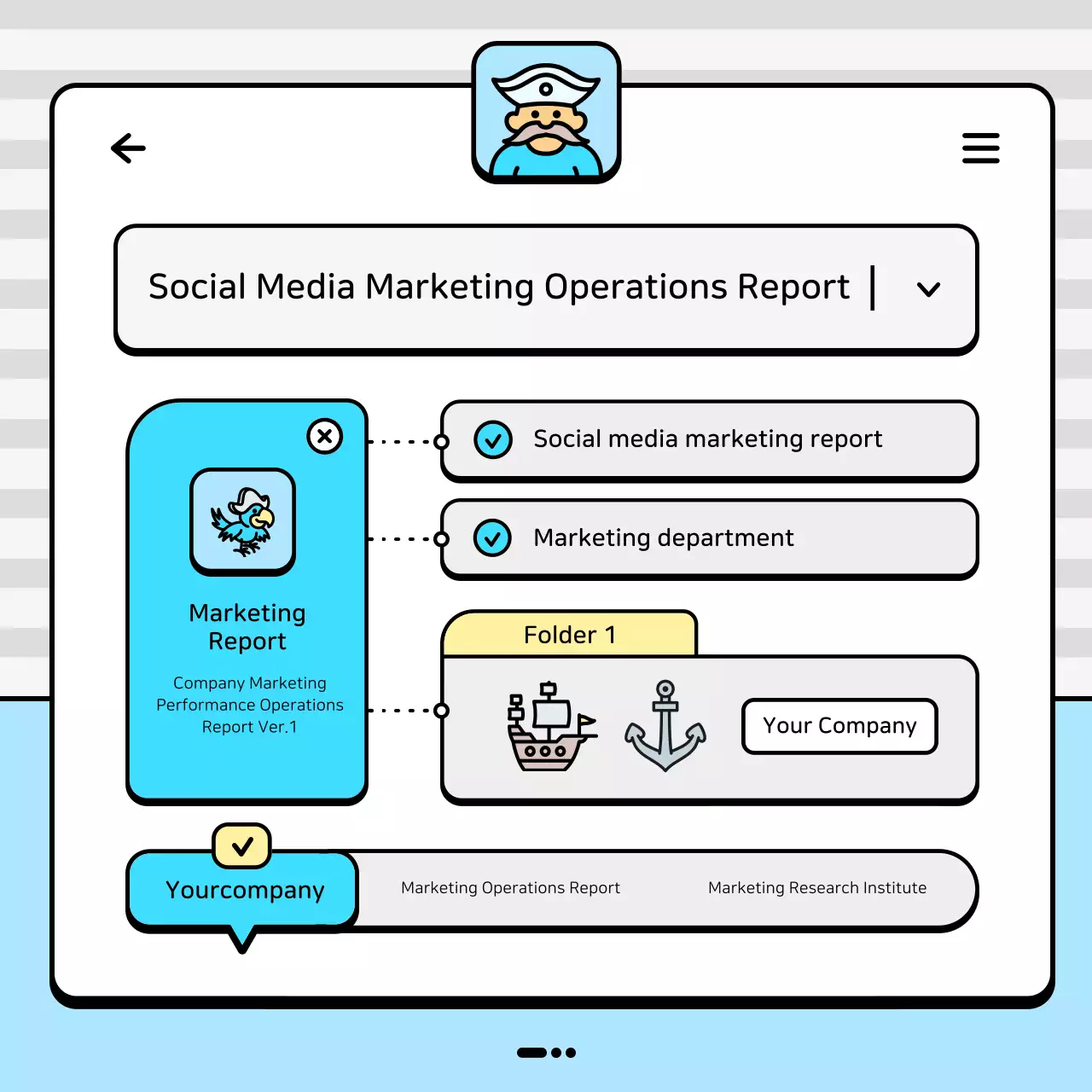 Blue Modern Marketing Report Instagram Carousel