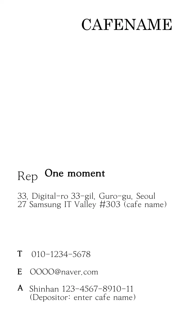 Black Classic Cafe Advertisement Business Card