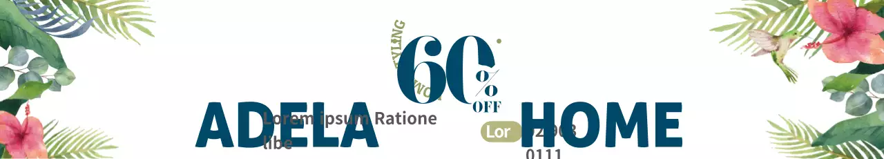 Banner de promoção de casa floral verde