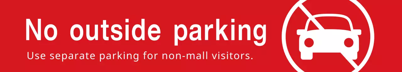 Faixa de Aviso de Estacionamento Simples Vermelha