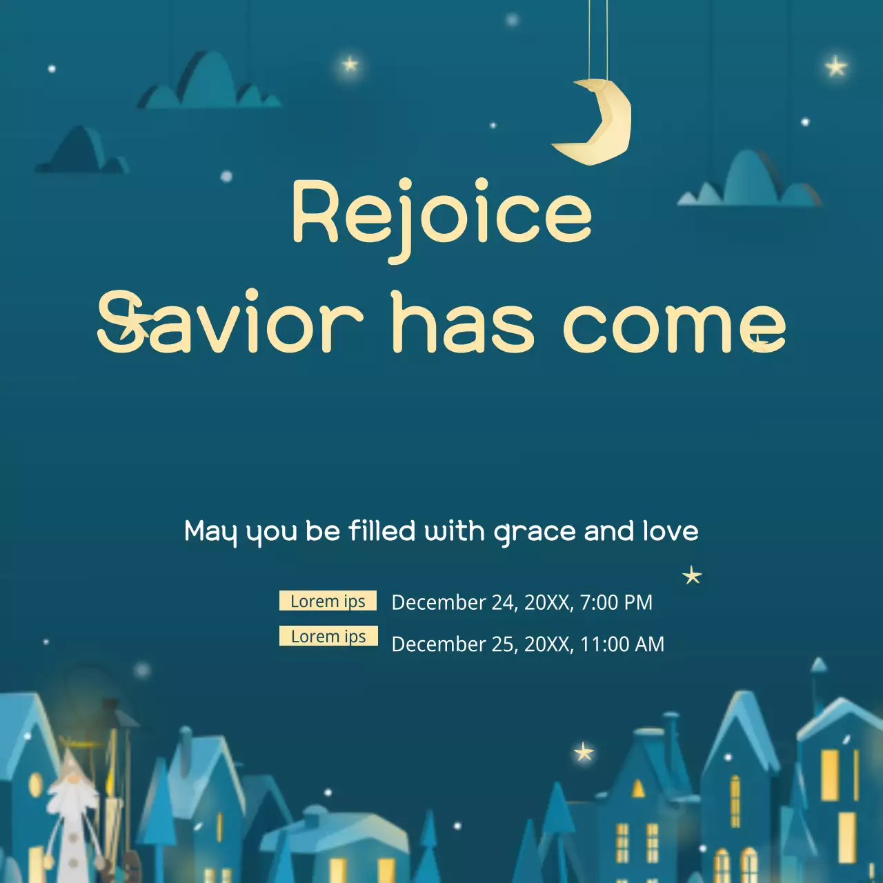 Banner de anúncio de Natal elegante azul