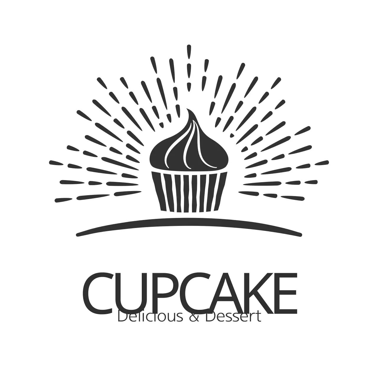 Black Vintage Dessert Advertisement Logo