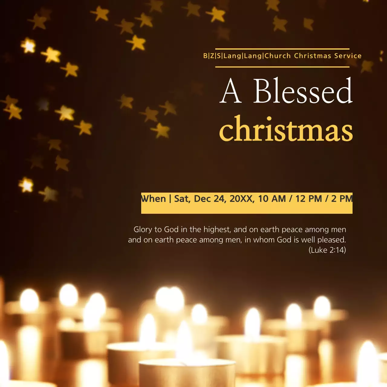 Banner de anúncio de Natal elegante marrom