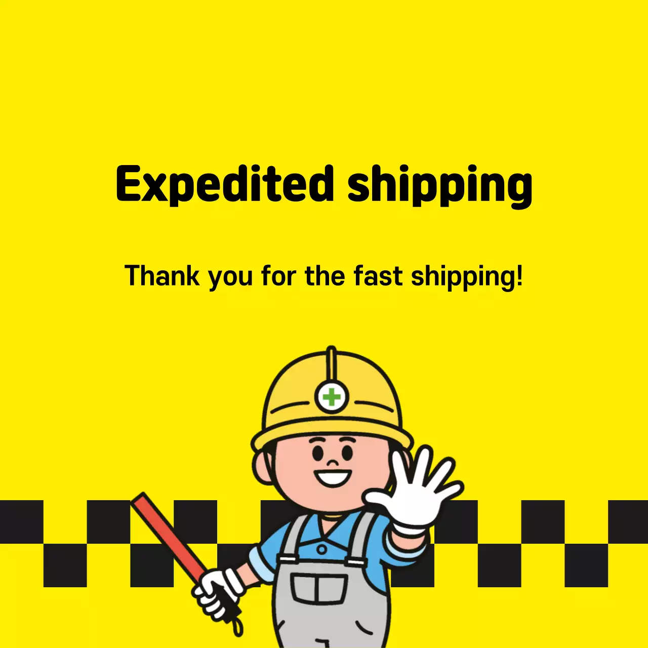 Yellow Comic Shipping Announcement Banner