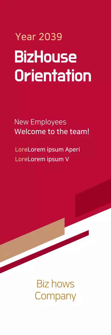 Banner de anúncio de orientação moderna vermelha