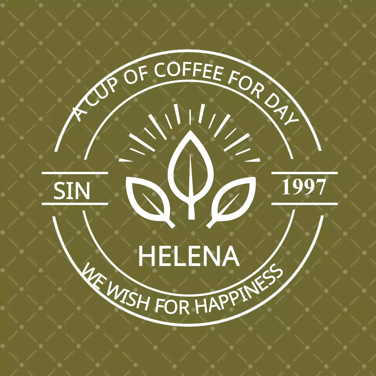 Banner quảng cáo cà phê tối giản xanh