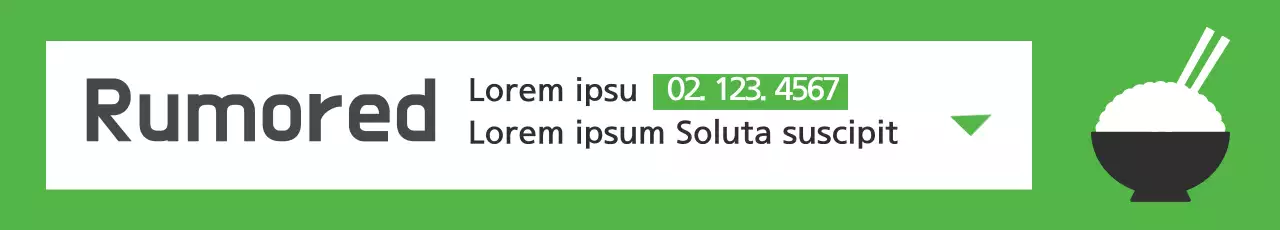 Banner de propaganda de comida minimalista verde