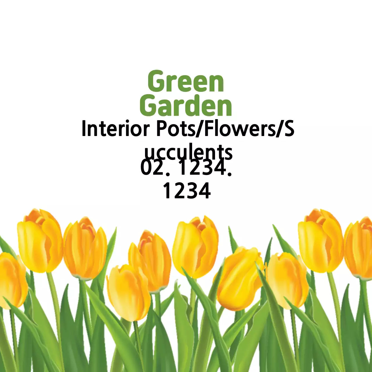 Nhãn vườn thực vật gọn gàng màu vàng xanh minh họa