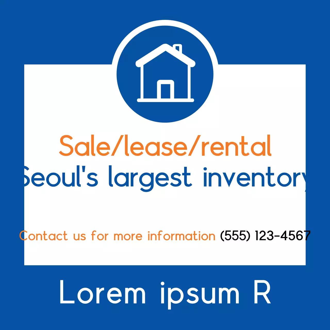 Blue Minimal Real Estate Promotion Banner