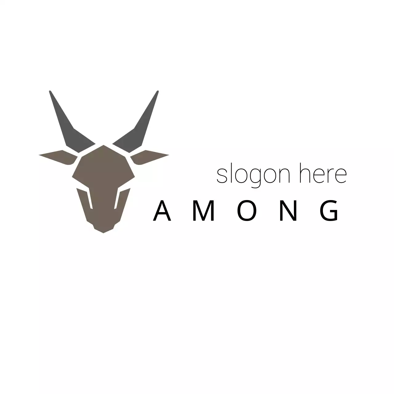 Brown Minimal Business Card Logo