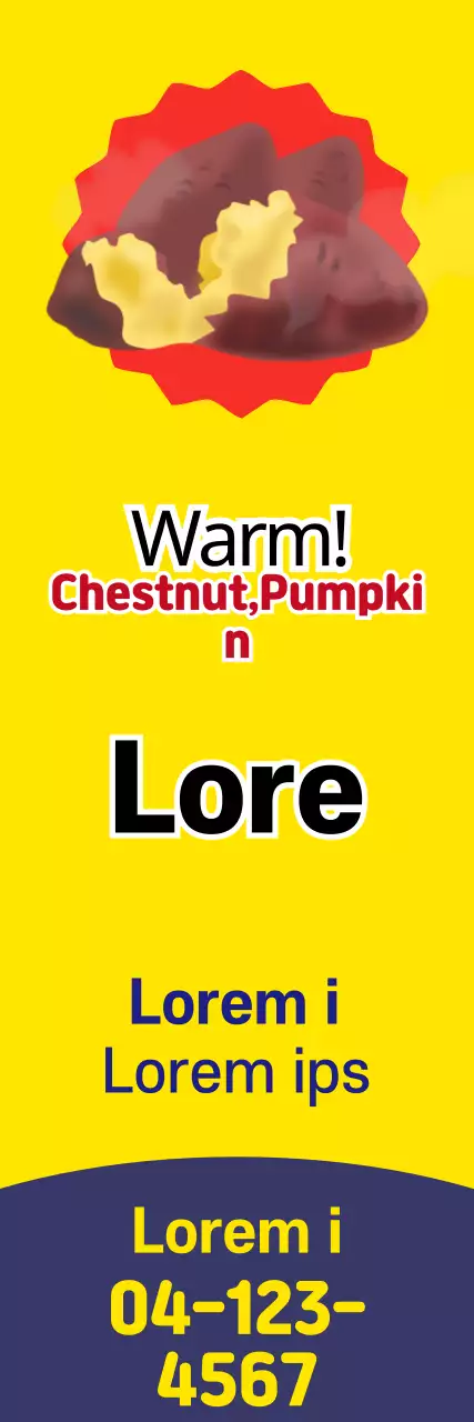 Banner amarelo simples de promoção de alimentos