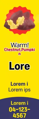 Banner amarelo simples de promoção de alimentos