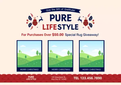 Beige Traditional Christmas Promotion Poster