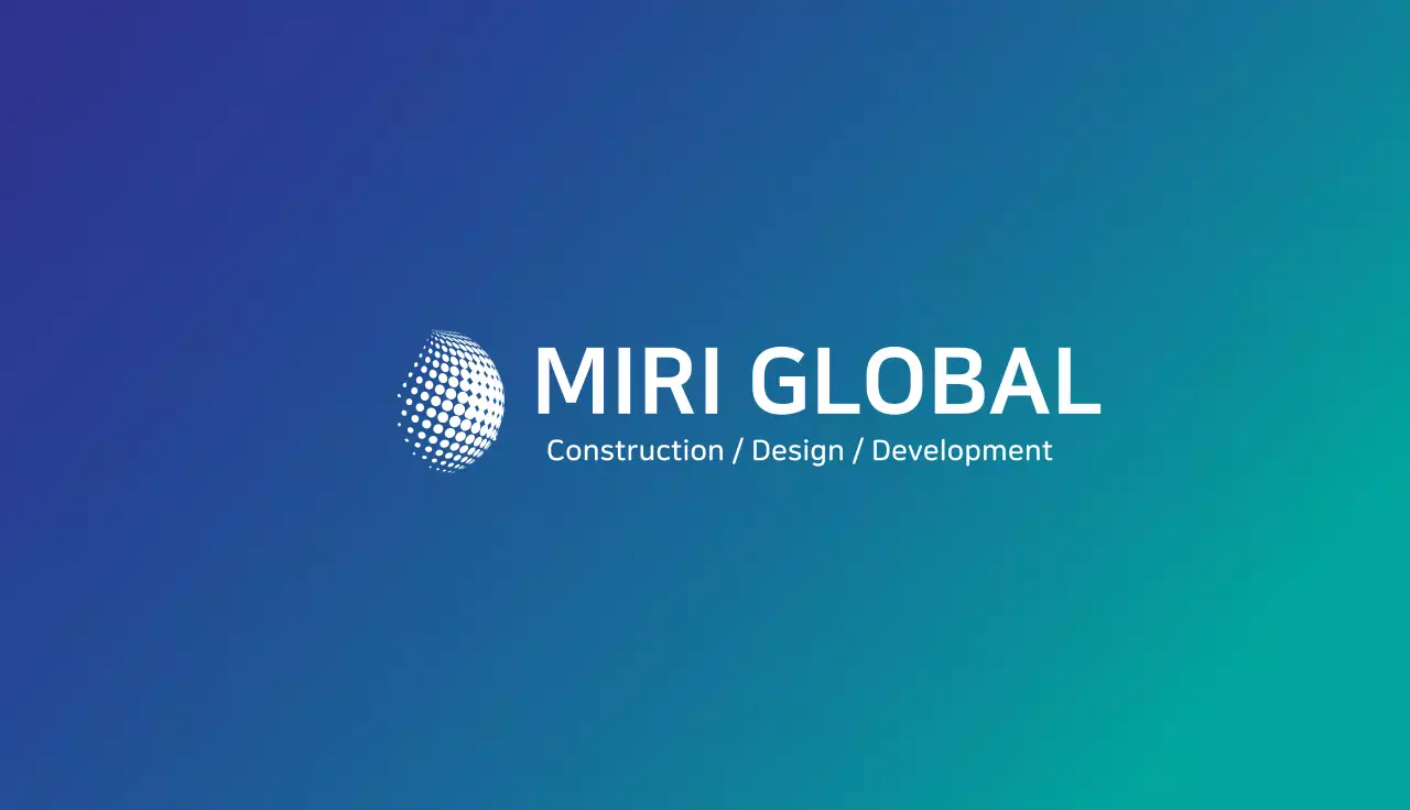 Blue Modern Construction Advertisement Business Card