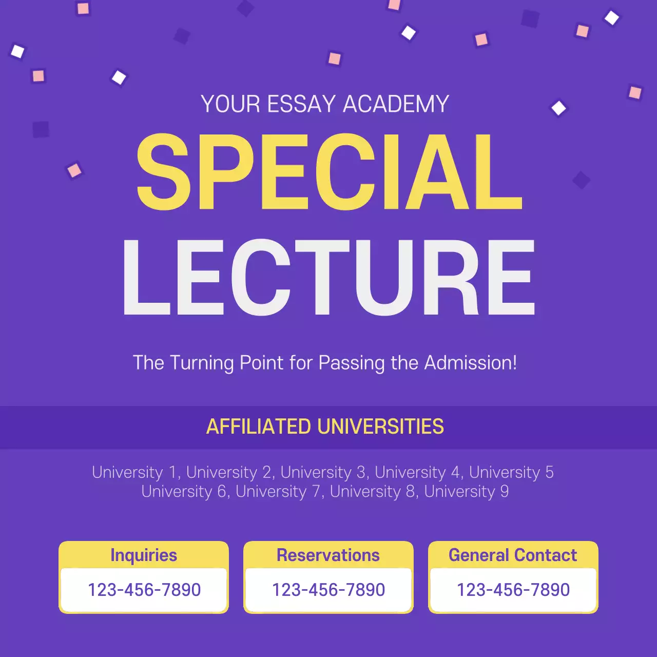 Purple Modern Lecture Announcement Instagram Post