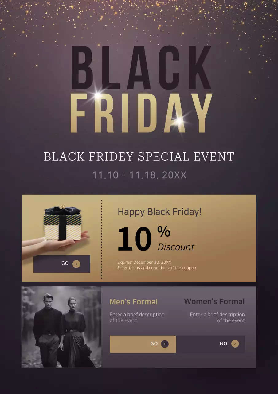 Black Elegant Black Friday Promotion Poster