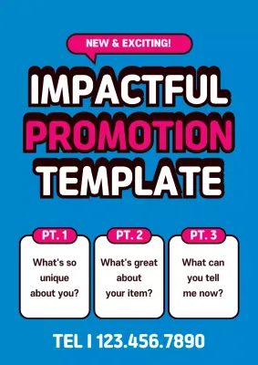 Blue Bold Promotion Template Poster