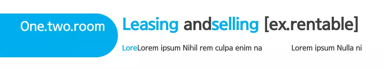 Banner de anúncio de locação moderna azul